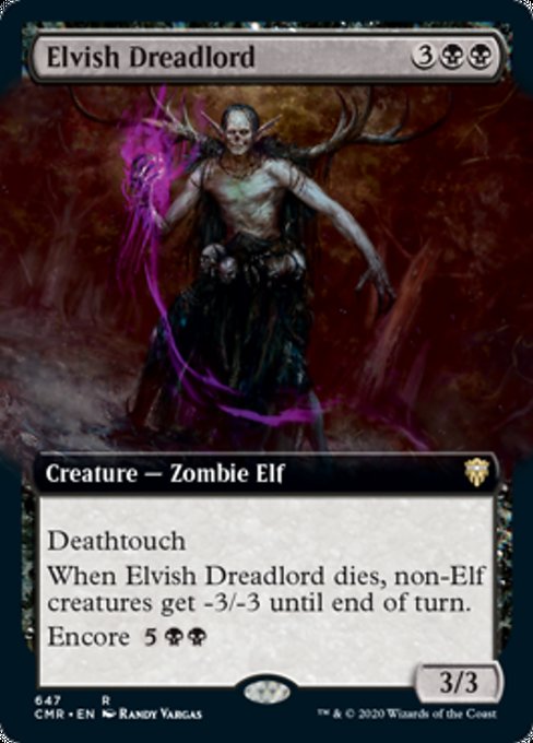 Elvish Dreadlord (Extended Art) (Commander Legends) Near Mint