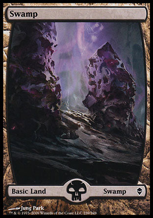 Swamp (239) (Zendikar) Light Play Foil