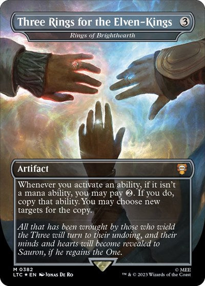 Three Rings for the Elven-Kings - Rings of Brighthearth (Surge Foil) (Commander: The Lord of the Rings: Tales of Middle-earth) Near Mint
