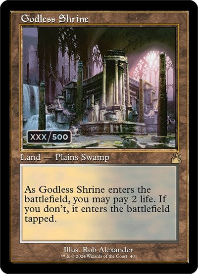 Godless Shrine (Retro Frame) (Serial Numbered) (Ravnica Remastered) Near Mint