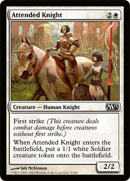 Attended Knight (Magic 2013 Core Set) Near Mint Foil