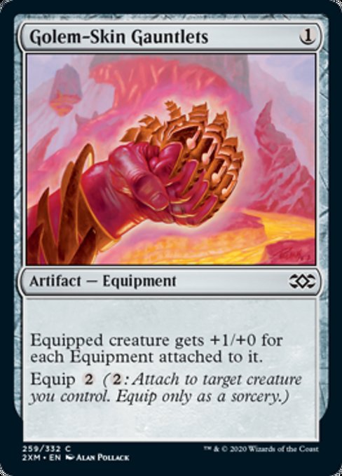 Golem-Skin Gauntlets (Double Masters) Near Mint Foil