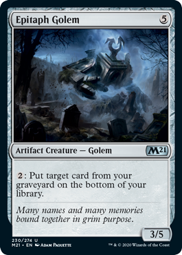 Epitaph Golem (Magic 2021 Core Set) Near Mint Foil