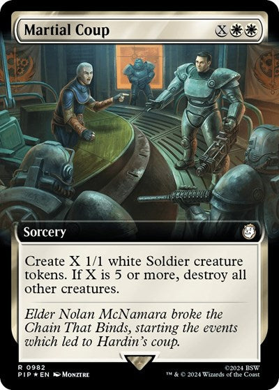 Martial Coup (Extended Art) (Surge Foil) (Universes Beyond: Fallout) Near Mint