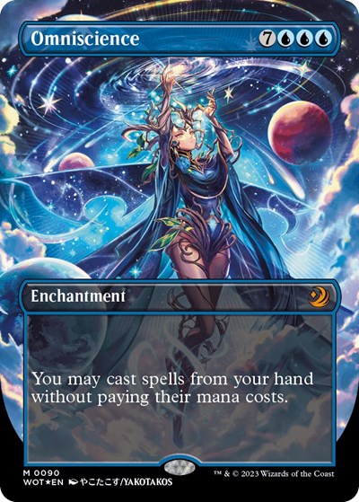 Omniscience (Anime Borderless) (Confetti Foil) (Wilds of Eldraine: Enchanting Tales) Near Mint