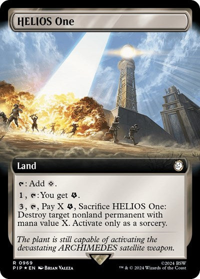 HELIOS One (Extended Art) (Surge Foil) (Universes Beyond: Fallout) Near Mint
