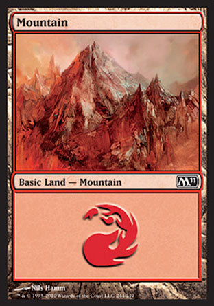 Mountain (244) (Magic 2011 Core Set) Near Mint Foil
