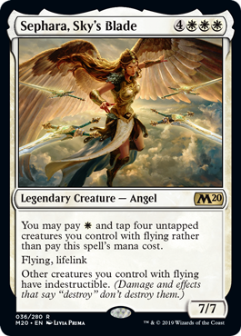 Sephara, Sky's Blade (Magic 2020 Core Set) Near Mint