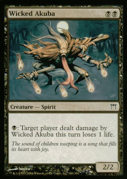 Wicked Akuba (Champions of Kamigawa) Light Play