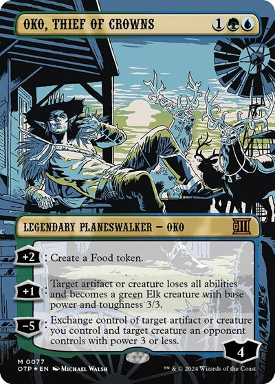 Oko, Thief of Crowns (Textured Foil) (Outlaws of Thunder Junction: Breaking News) Near Mint