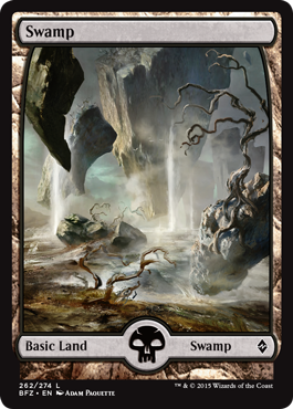 Swamp (262) (Full Art) (Battle for Zendikar) Near Mint