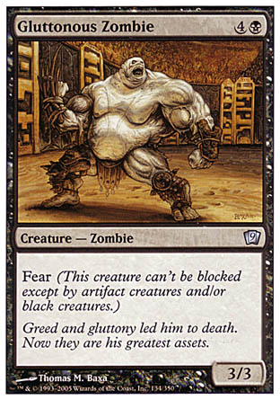 Gluttonous Zombie (9th Edition) Near Mint Foil
