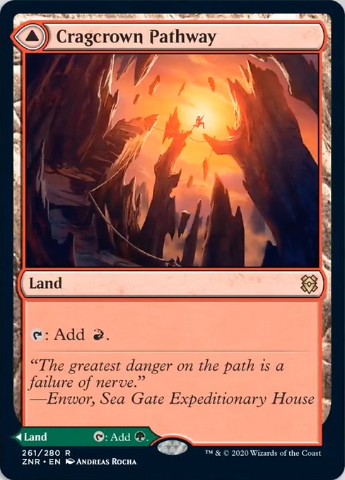 Cragcrown Pathway / Timbercrown Pathway (Zendikar Rising) Near Mint Foil