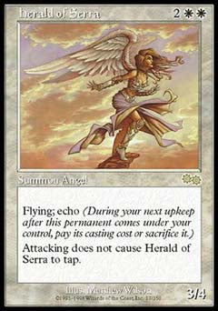 Herald of Serra (Urza's Saga) Light Play