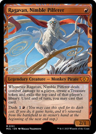 Ragavan, Nimble Pilferer (Halo Foil) (March of the Machine: Multiverse Legends) Near Mint