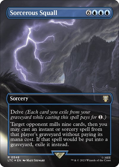 Sorcerous Squall (Borderless) (Surge Foil) (Commander: The Lord of the Rings: Tales of Middle-earth) Near Mint
