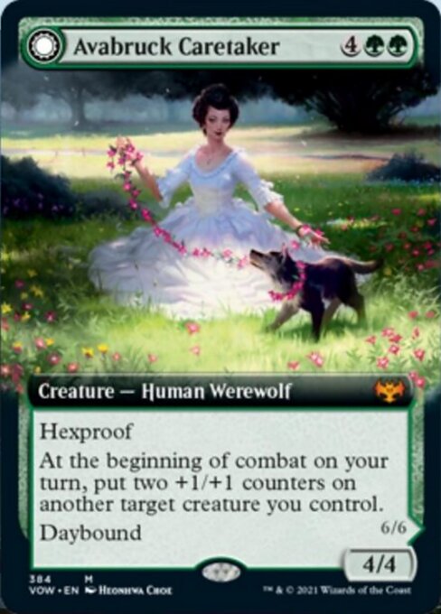Avabruck Caretaker / Hollowhenge Huntmaster (Extended Art) (Innistrad: Crimson Vow) Near Mint