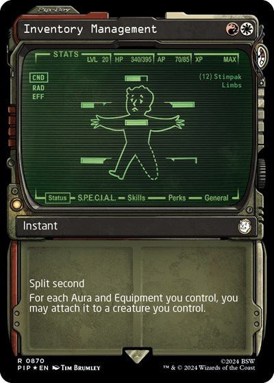 Inventory Management (Showcase) (Surge Foil) (Universes Beyond: Fallout) Near Mint