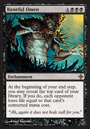 Baneful Omen (Rise of the Eldrazi) Light Play