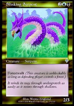Slinking Serpent (Invasion) Light Play Foil