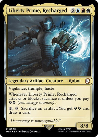 Liberty Prime, Recharged (Surge Foil) (Universes Beyond: Fallout) Near Mint