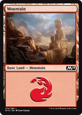 Mountain (274) (Magic 2019 Core Set) Near Mint