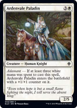 Ardenvale Paladin (Throne of Eldraine) Near Mint Foil