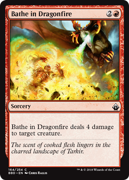 Bathe in Dragonfire (Battlebond) Near Mint Foil