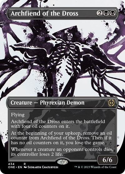 Archfiend of the Dross (Showcase) (Step-and-Compleat Foil) (Phyrexia: All Will Be One) Near Mint
