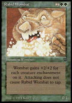 Rabid Wombat (Legends) Light Play
