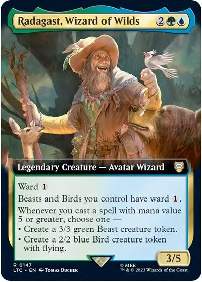 Radagast, Wizard of Wilds (Extended Art) (Commander: The Lord of the Rings: Tales of Middle-earth) Near Mint