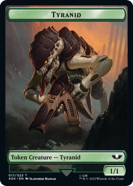 Tyranid (017) / Tyranid (018) Double-sided Token (Surge Foil) (Universes Beyond: Warhammer 40K) Near Mint