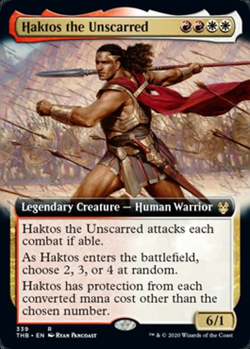 Haktos the Unscarred (Extended Art) (Theros Beyond Death) Near Mint