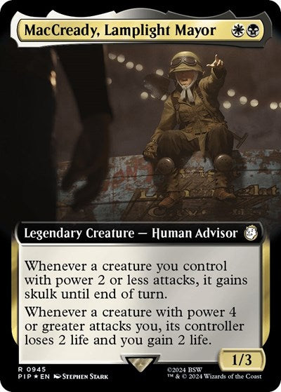 MacCready, Lamplight Mayor (Extended Art) (Surge Foil) (Universes Beyond: Fallout) Near Mint
