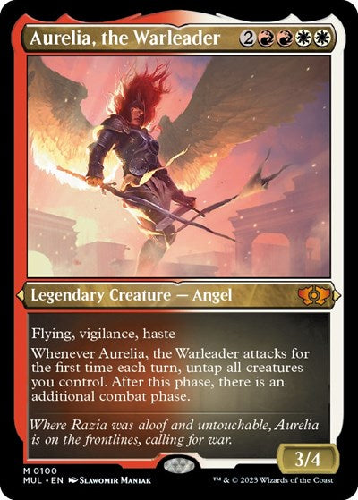 Aurelia, the Warleader (Foil Etched) (March of the Machine: Multiverse Legends) Near Mint