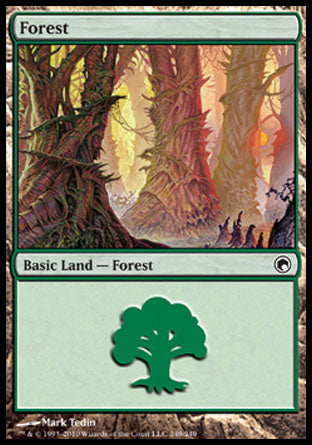 Forest (249) (Scars of Mirrodin) Near Mint Foil
