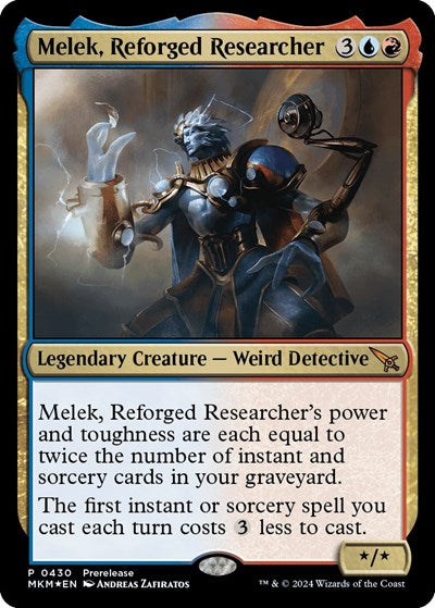 Melek, Reforged Researcher (Promos: Prerelease Cards) Near Mint Foil