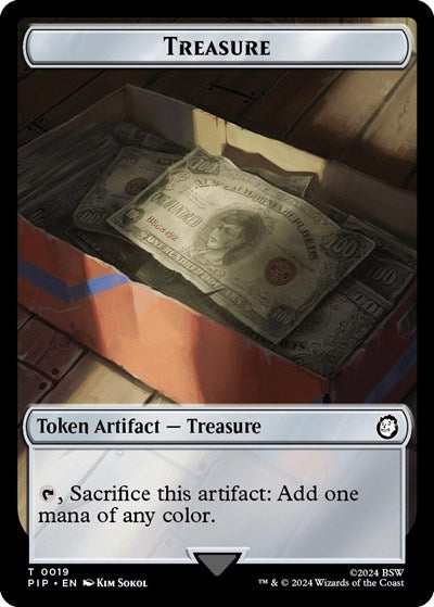 Treasure (0019) / Human Soldier Double-Sided Token (Universes Beyond: Fallout) Near Mint