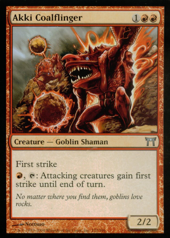 Akki Coalflinger (Champions of Kamigawa) Near Mint Foil