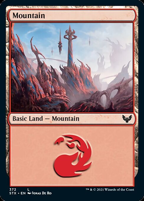 Mountain (372) (Strixhaven) Near Mint