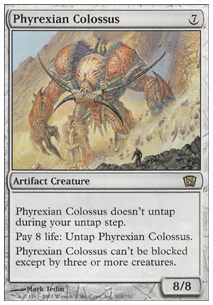 Phyrexian Colossus (8th Edition) Light Play Foil