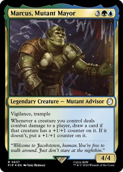 Marcus, Mutant Mayor (Surge Foil) (Universes Beyond: Fallout) Near Mint