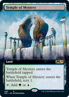 Temple of Mystery (Extended Art) (Magic 2021 Core Set) Near Mint Foil