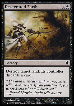 Desecrated Earth (Zendikar) Near Mint Foil