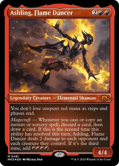 Ashling, Flame Dancer (Foil Etched) (Modern Horizons 3) Near Mint