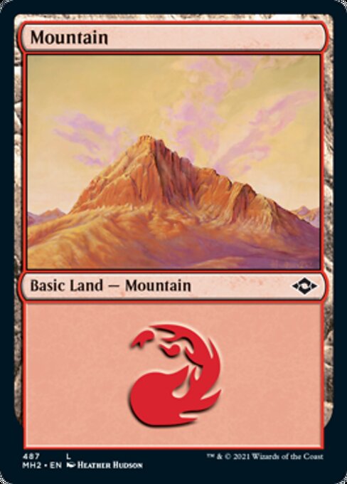 Mountain (487) (Modern Horizons 2) Near Mint Etched Foil