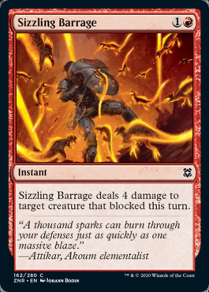 Sizzling Barrage (Zendikar Rising) Near Mint Foil