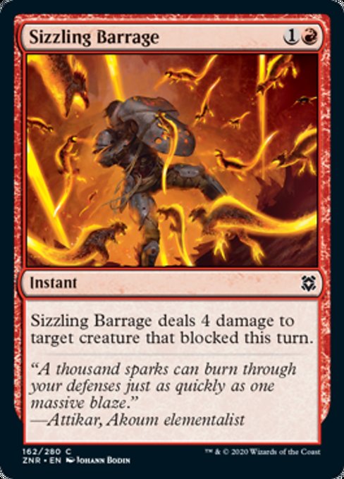 Sizzling Barrage (Zendikar Rising) Near Mint Foil