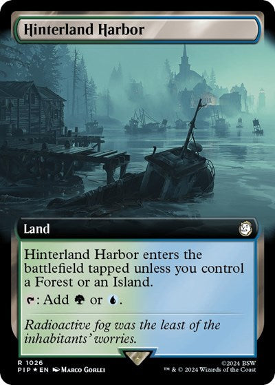 Hinterland Harbor (Extended Art) (Surge Foil) (Universes Beyond: Fallout) Near Mint