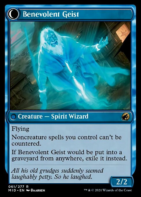 Malevolent Hermit / Benevolent Geist (Innistrad: Midnight Hunt) Near Mint